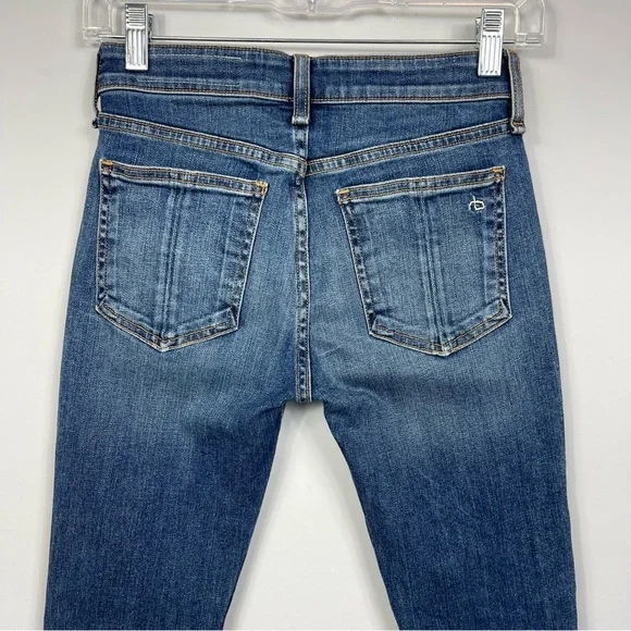 RAG & BONE Jeans Cate Step Hem Mid Rise Ankle Skinny in Hampton Size 24 - Picture 6 of 16